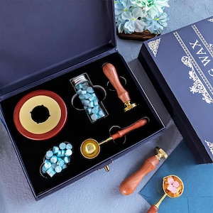 Kit de tampons de sceau de cire personnalisé pour faire-part de mariage, kit de tampon de sceau de cire personnalisé pour cadeau, kit de sceau de cire, kit de tampon de cire personnalisé pour cadeau