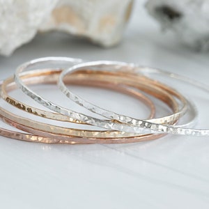 Hammered Stacking Bangle