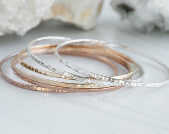 Hammered Stacking Bangle