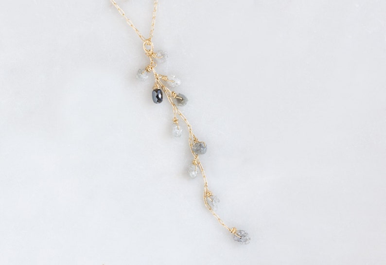 Rough Diamond Cascade Necklace image 4