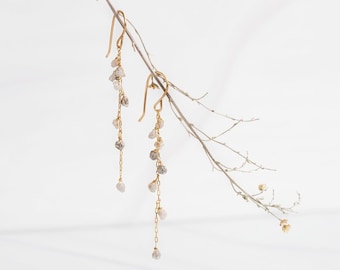 Rough Diamond Cascade Earrings