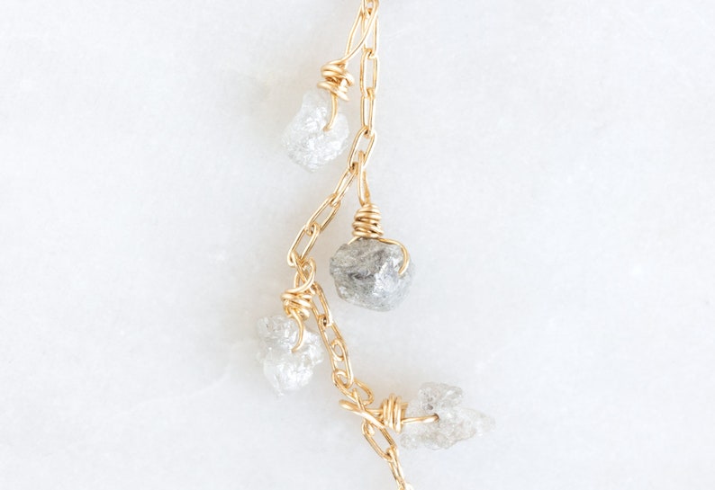 Rough Diamond Cascade Necklace image 3