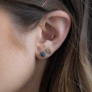Raw Montana Sapphire Stud Earrings image 5