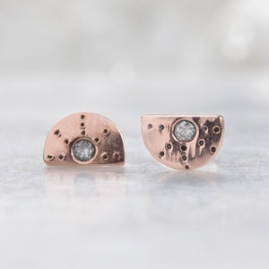 Half Moon Stardust Stud Earrings image 6