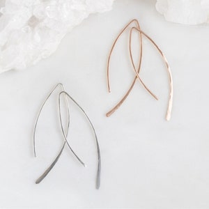 14kt Wishbone Earrings image 3