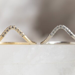 One-of-a-Kind Pavé Diamond Peak Stacking Ring