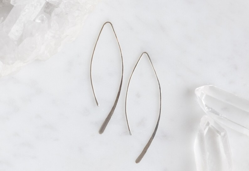 14kt Wishbone Earrings image 5