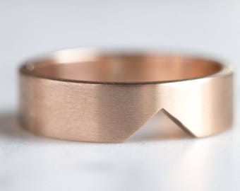 One-of-a-Kind 14KT Rose Gold Cut-Out Wedding Band