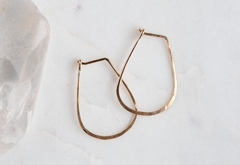 Small Horseshoe Hoop Earrings image 1