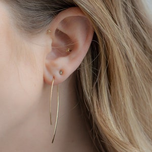 14kt Wishbone Earrings image 2