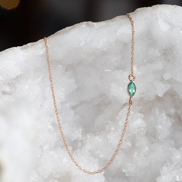 Emerald Necklace Etsy