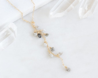 Rough Diamond Cascade Necklace