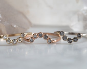 Diamond Bezel Arc Ring