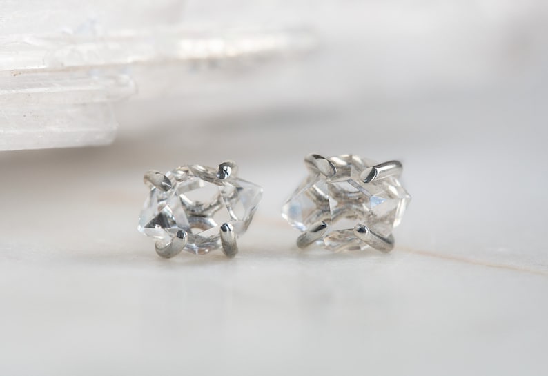 Herkimer Diamond Earrings as seen in BUST Magazine image 3