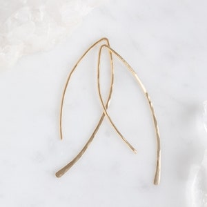 14kt Wishbone Earrings image 4