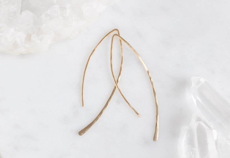 14kt Wishbone Earrings image 4