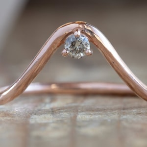 One-of-a-Kind Peak Diamond Stacking Ring