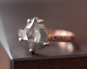 Prong-Set Rose Cut Natural Diamond Ring