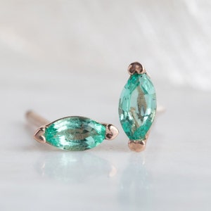 Teensy Emerald Studs image 1