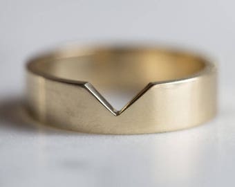One-of-a-Kind 14kt Yellow Gold Cut-Out Wedding Band
