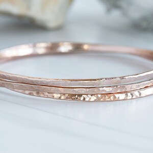 Hammered Stacking Bangle image 2