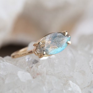 Labradorite Marquis Ring image 1