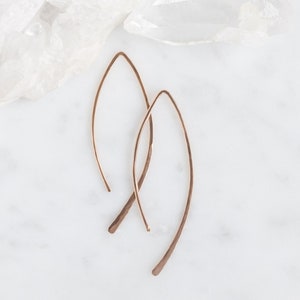 14kt Wishbone Earrings image 1