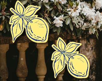 Lemon Place Cards, Italian Wedding Place Cards, Italian Dinner, Table Place Cards, Italian Place Cards, Citrus Wedding, Wedding Place Card