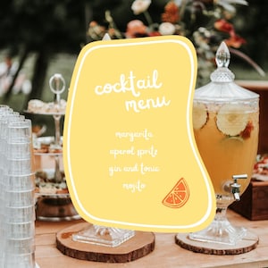 Letrero de Menú de Bar, Letrero para Bar de Bebidas, Plantilla de Menú de Bar, Cartel de Menú de Bar para Boda, Letrero para Bebidas