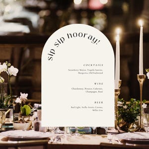 Menú de Bar de Boda, Cartel de Bar Imprimible, Menú de Cócteles, Cartel de Menú de Bebidas, Menú de Bebidas de Boda, Menú de Bar para Boda