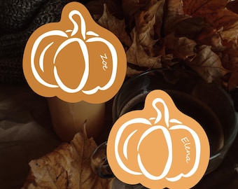 Pumpkin Place Cards, Thanksgiving Place Cards, Thanksgiving Name Tag, Thanksgiving Place Setting, Thanksgiving Table Decor, Fall Place Card