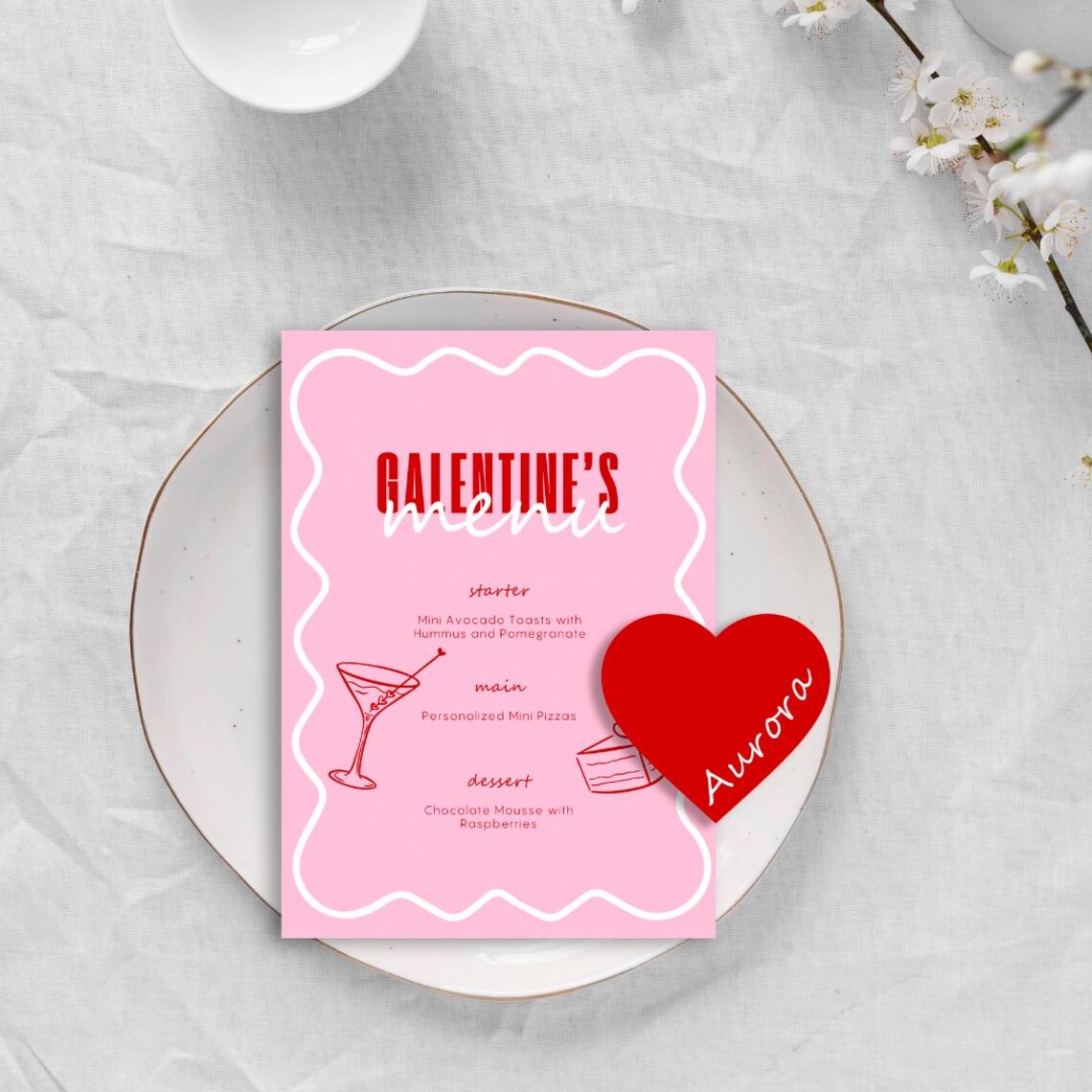 Galentines Day Menu, Galentines Brunch, Galentines Menu, Galentines ...