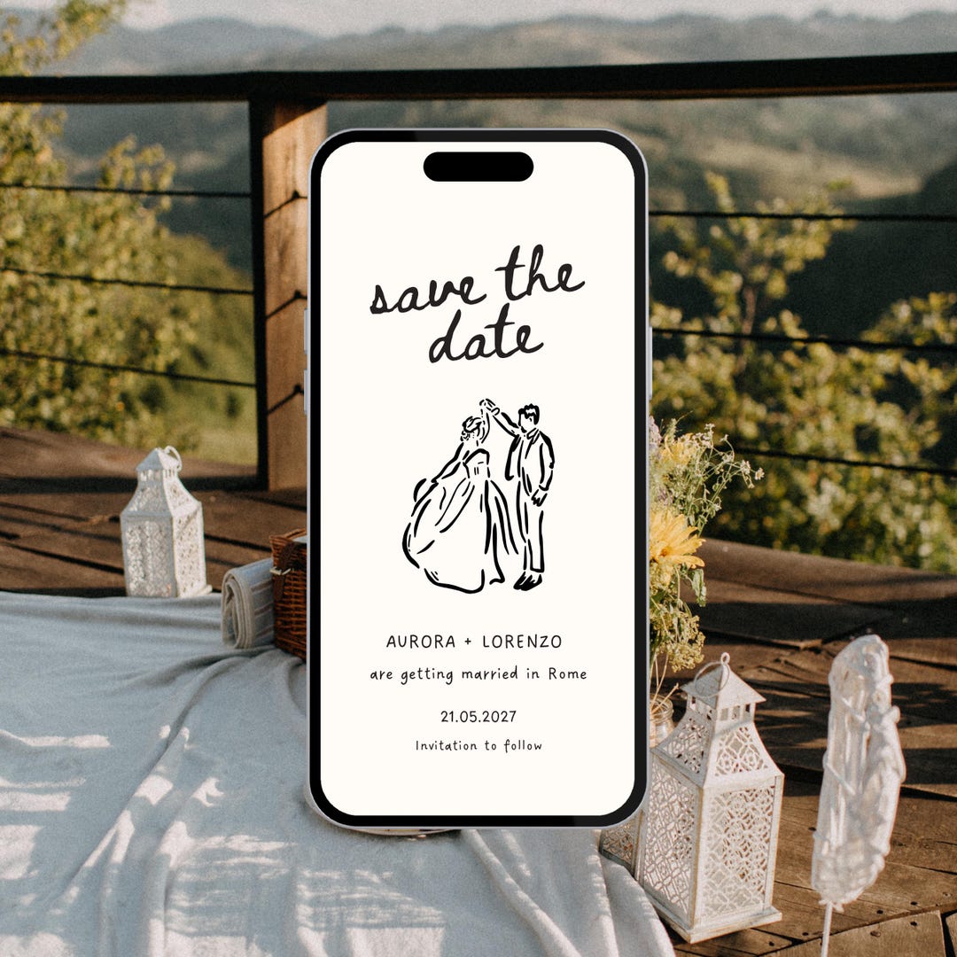 Save the Date Evite, Save the Date Invitation, Text Message Save the
