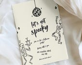 Lets Get Spooky Invite, Halloween Invitation, Halloween Invite, Halloween Party Invitation, Whimsical Halloween Invitation, Spooky Invite