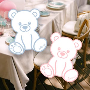 Tarjetas de Lugar para Baby Shower, Tarjetas de Lugar de Oso, Etiquetas de Nombre para Baby Shower, Tarjetas de Nombre para Baby Shower