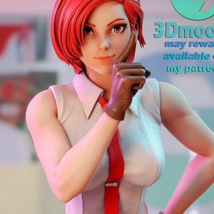 Vanessa King of Fighter Anime Figure 3d Printed Unpainted by [3Dmoonn]