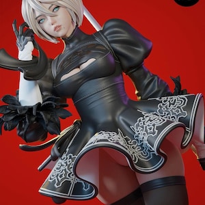 2B NieR Automata | 3D Printed Unpainted |  by E.S Monster