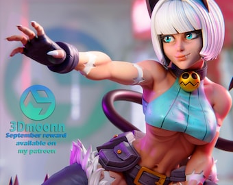 Ms. Fortune - Skullgirls, Anime Figure 3d Printed Unpainted by [3Dmoonn]