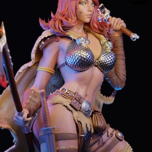 Red Sonja | 3D Printed Unpainted |  by E.S Monster