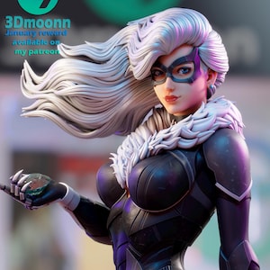 Black Cat, Anime Figure 3d Printed Unpainted by [3Dmoonn]