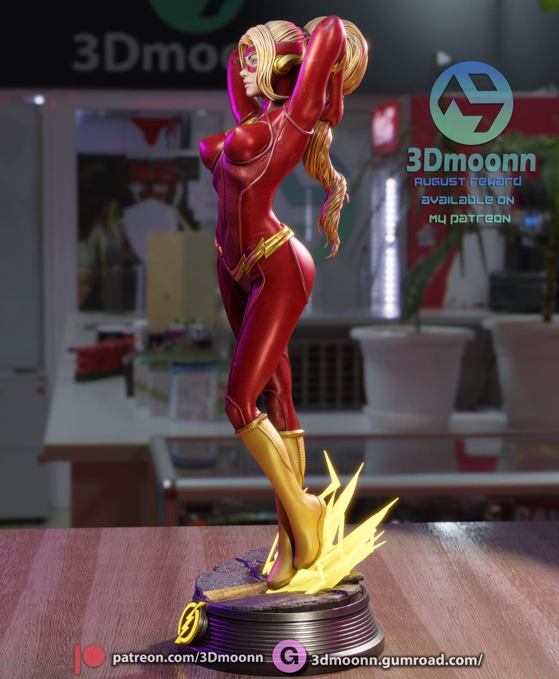 Flash Woman, Anime Figure 3d Printed Unpainted by [3dmoonn] - Etsy