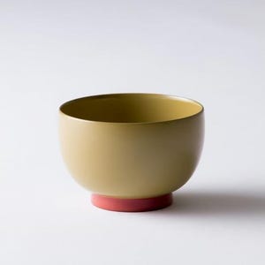 Japanese Lacquerware Echizen Beige Soup Bowl | genuine hand-Painted Urushi Miso & Clear Soup Bowl | Elegant Traditional tableware for soup