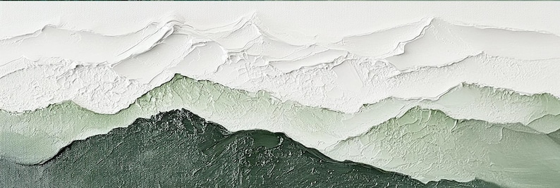 3D Horizontal Minimalist Mountain Textured Wall Art Large Long Wide ...
