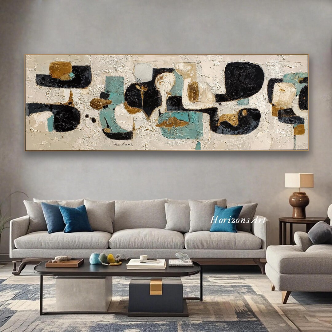 3D Abstract Texture Wall Art Modern Neutral Minimalist Oil Painting on ...