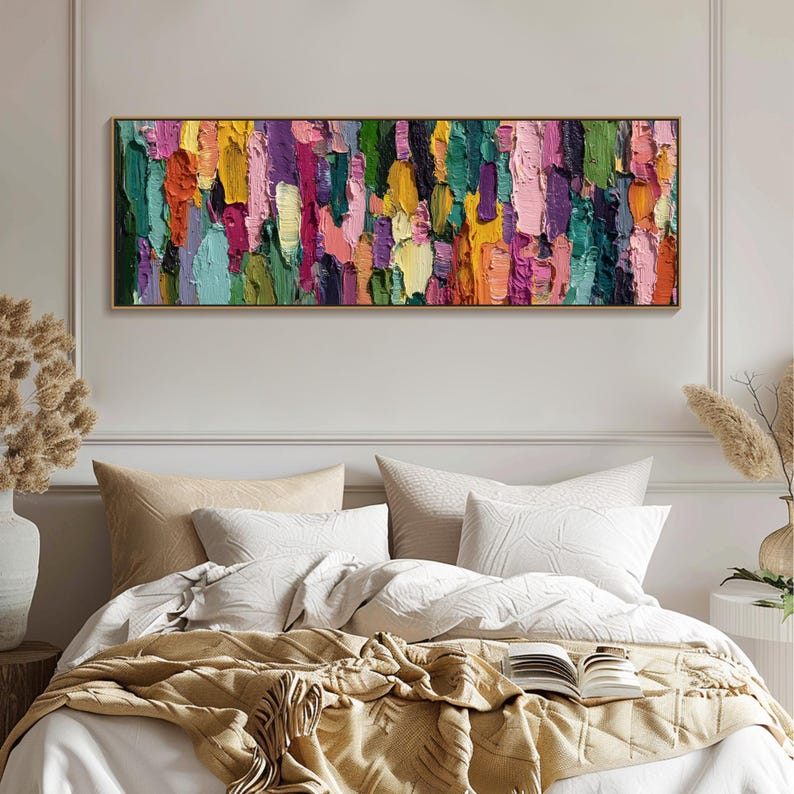 Textured Wall Art Abstract Oil Painting on Canvas Neutral Pastel ...