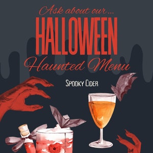 Personalizowane menu koktajlowe na Halloween w sezonie jesiennym