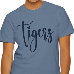Tigers Shirt | School Spirit Shirt | Mascot Team Top | Tigers T-shirt | Tiger Tee | Tiger Mascot Team Apparel | Comfort Colors 1717