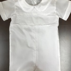 Boy's christening romper