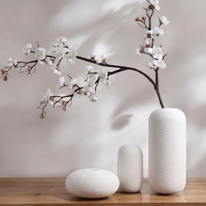 White Japanese Vases, Minimalist White Vases, Minimalist Japanese White Vases, Vases Set, Ceramic Vases, Vases Mad Of Ceramic, Vases