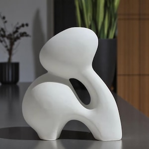 Abstract Ceramic Vase: Modern Home Decor Accent Piece